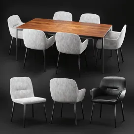 Minotti flavin chair jorn table